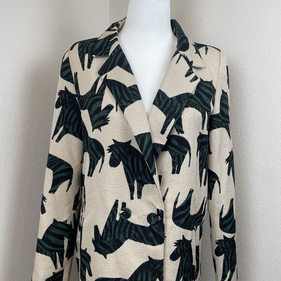 Medium Jackets & Blazers - Qiangugu Women’s Zebra Blazer Animal Teacher 90’s-M